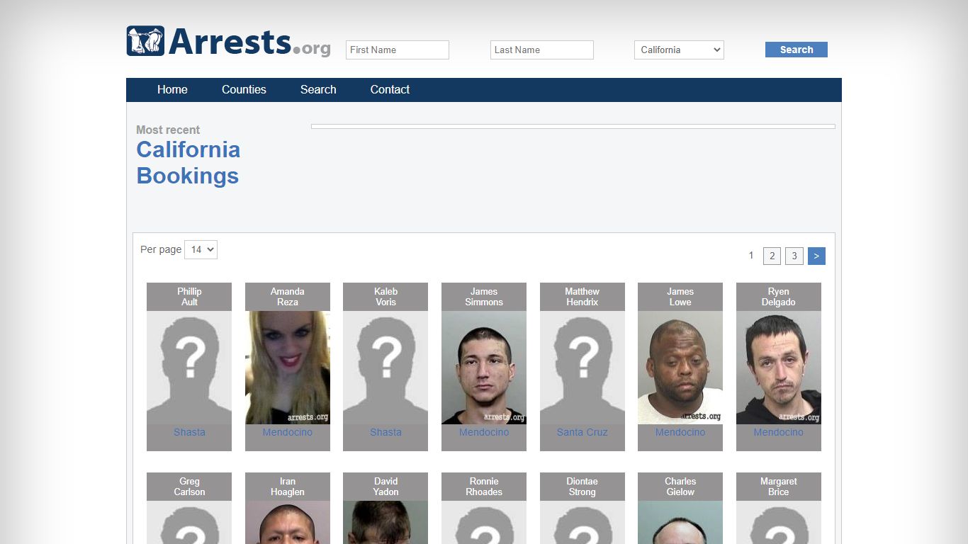 California Arrests and Inmate Search